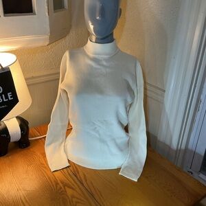 Karen Scott Off-White Turtleneck Sweater